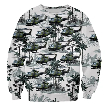 Есенна мъжка мода с 3D принтом, военни фенове, заснежени планини, Плажни хеликоптери, hoody с качулка, пуловер с цип, ежедневни яке за голф