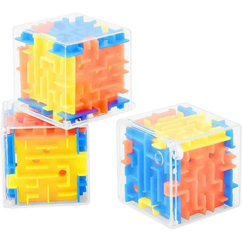 3ШТ за възрастни студенти Непоседа модул за Обучение на 3D Кубичен Лабиринт Скоростна пъзел игра Пъзел за ума Играчки за почивка Магически игри за мозъка
