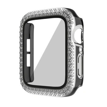 Защитно покритие с диаманти за Apple Watch Case 44 мм 40 мм 42 мм 38 мм Модни Защитната обвивка iWatch Series 6 5 4 3 SE Аксесоари