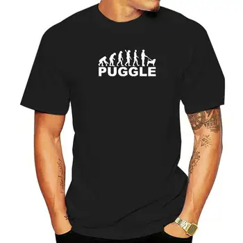 Забавни Тениски Puggle Dog Evolution, Графична Памучен Градинска Дрехи С Къс Ръкав И Кръгло деколте, Риза Harajuku, Мъжки Дрехи