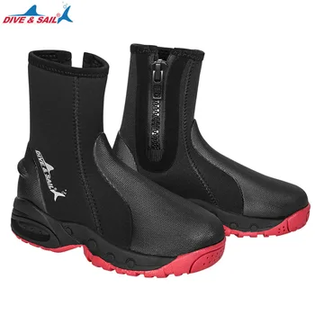 Обувки за гмуркане от неопрен с дебелина 5 мм, обувки за сърф гмуркане, оборудване за уиндсърфинг, подводен риболов, кайтсърф, Плажни обувки за гмуркане