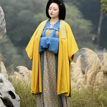 Оригинални рокли Hanfu в стила на династията Тан, ризи с пълни гърди, поли с драпировкой, есенно-зимни дрехи Hanfu