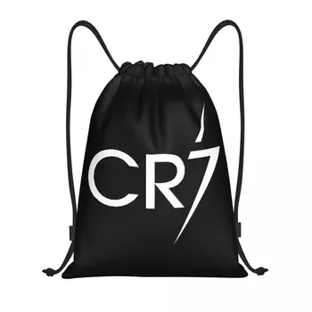Обичай бял футболен раница CR-7 на съвсем малък, чанти за жени и мъже, лесен футболен раница за фитнес, чанти за пазаруване