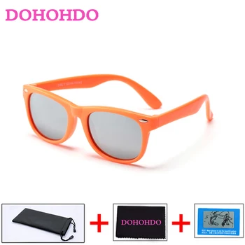 DOHOHDO Нови детски поляризирани слънчеви очила Baby TR90, отразени гумени очила за момчета и момичета от 2 до 14 години, Детски слънчеви очила Oculos De Sol