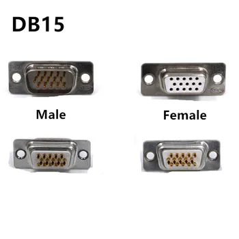 20pcs DB15, 3 Редица Паралелни портове VGA, 15-пинов D-Sub, припой с жак, Пластмасов капак на корпуса