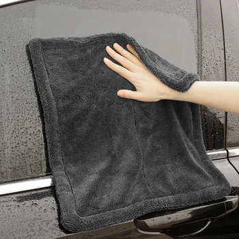 1 бр 1200ГСМ Скручивающееся изсушаващо кърпа от микрофибър, Професионална Супер Мека кърпа за почистване на автомобили, кърпи за автоматично детайли
